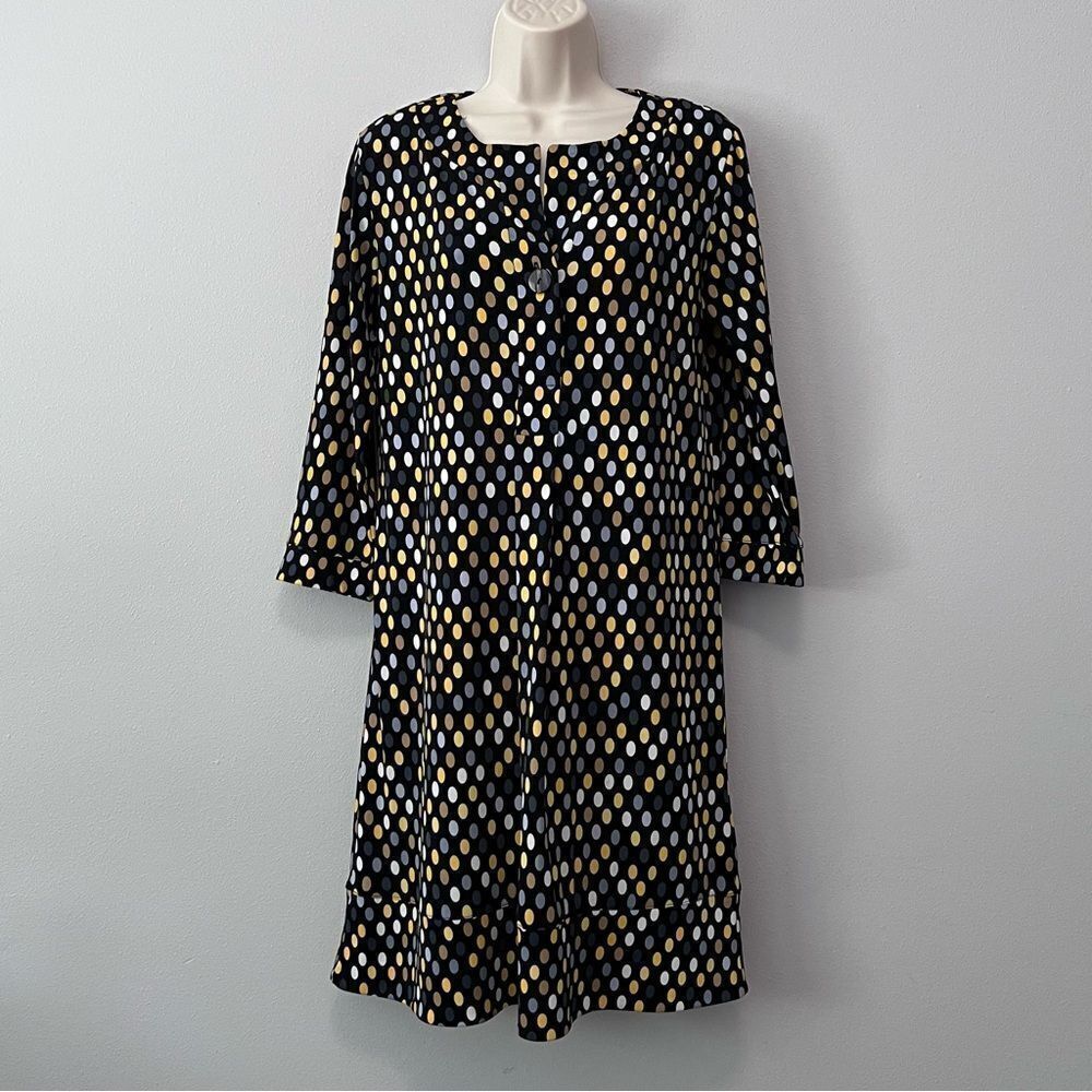 Chico’s Multi-Color Polka Dot Shift Dress Size S